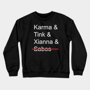 Tabletop Squadron Characters- Light Text Crewneck Sweatshirt